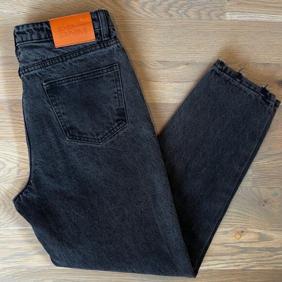 Princess Polly Zaiden Straight Leg Jeans Black Denim Womens Size 6 - Picture 1 of 8